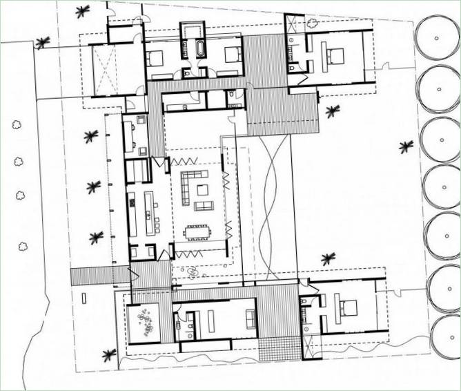 Plan for Dune House i Queensland