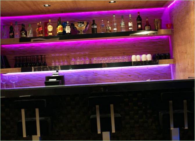 Home bar på Indigo Chalet
