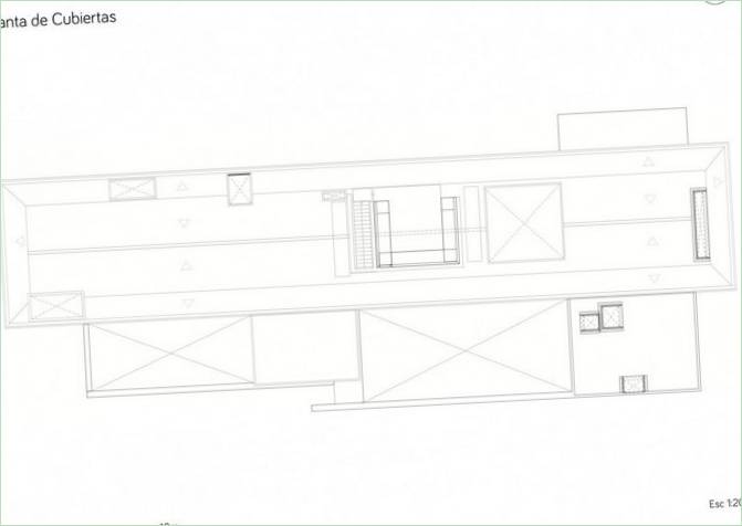 Skitse af et Casa 7A-landsted i Colombia