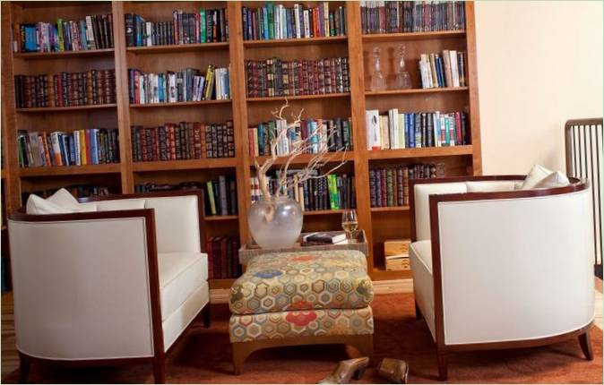 Home Bibliotek interiør