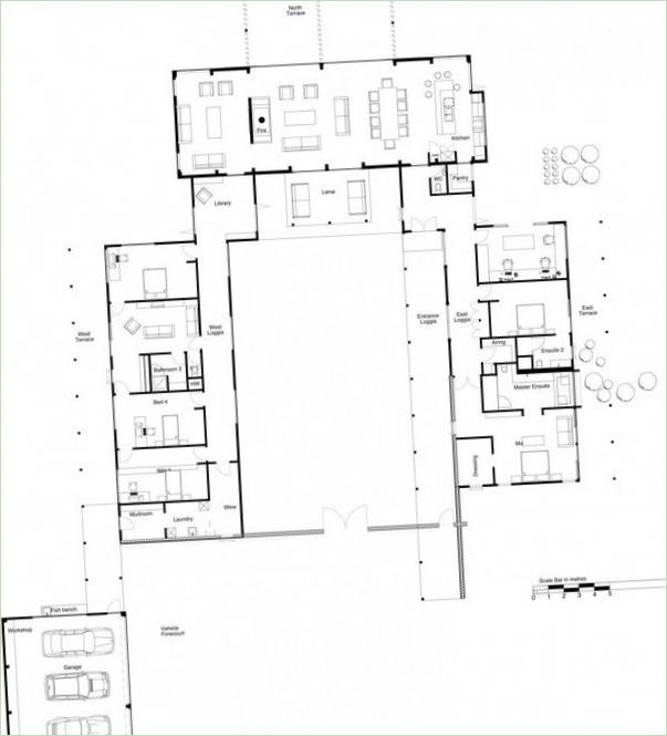 Projektplan for Evill House af Studio Pacific Architecture