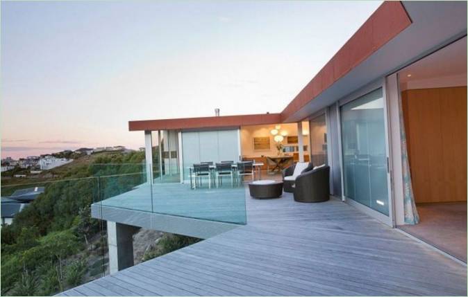 Terrassen på Redcliffs House i New Zealand