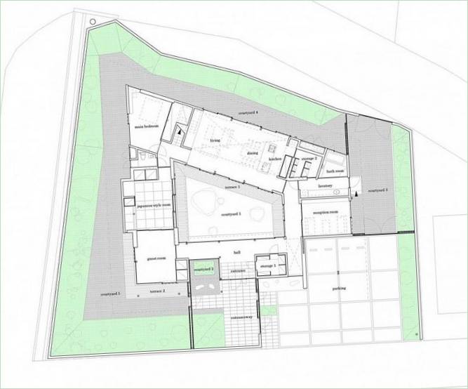 Indretning af en privat bolig i Sanbonmatsu