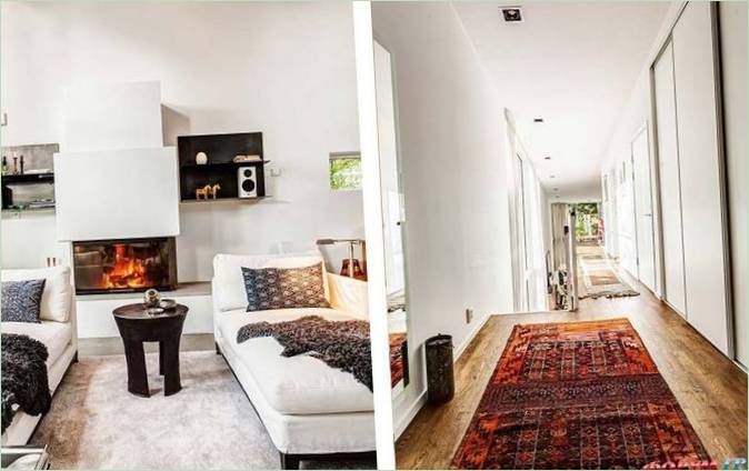 Interiøret i et moderne skovhus