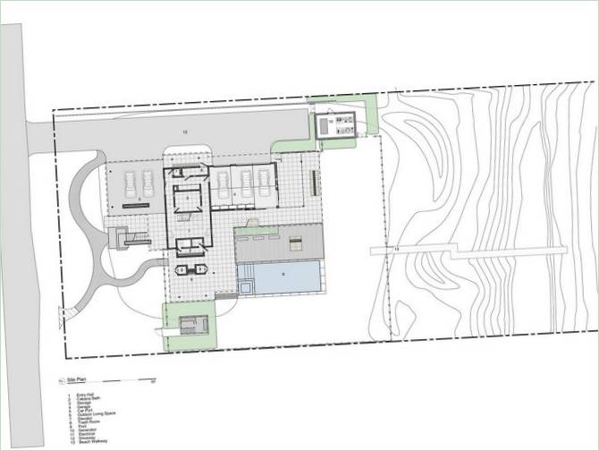 Villa ved havet: grundplan 9