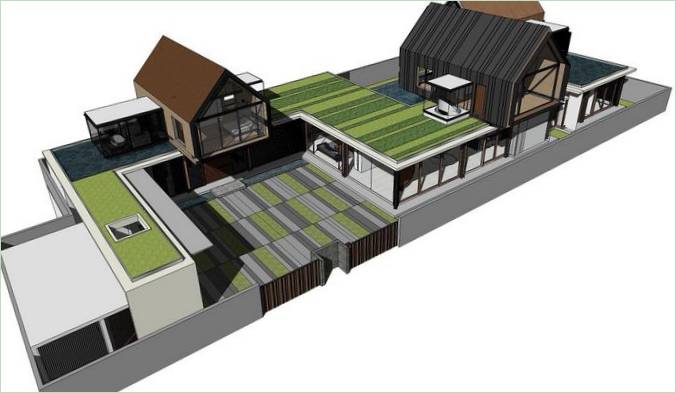 Plan af Svarga Residence på Bali