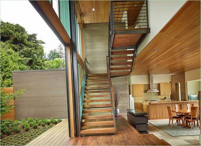 Courtyard House-residensen ved Lake Washington, Seattle (USA)