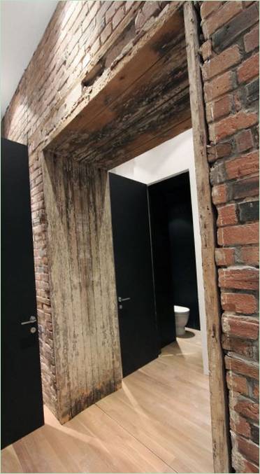 Interiøret i det canadiske palæ Espace Le Moyne af Anne Sophie Goneau i det gamle Montreal, Quebec, Canada