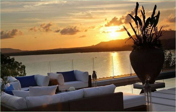 Lukket terrasse med glas