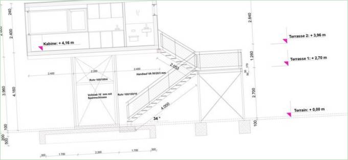 Plan over terrasse og trappe - Foto 3