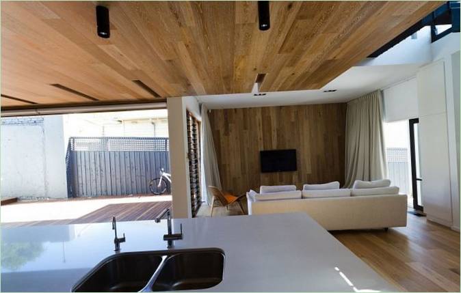 Køkkenet i det elegante landsted Open House Down Under