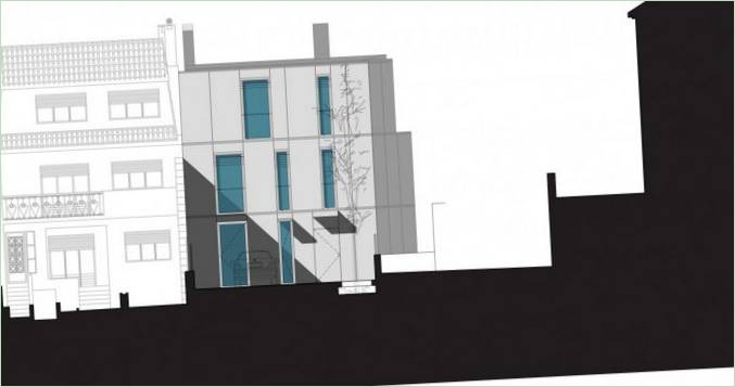 Interiør af moderne sommerhus med minimalistisk design i hvide toner af Humberto Conde studio, Parede-distriktet, Cascais, Portugal