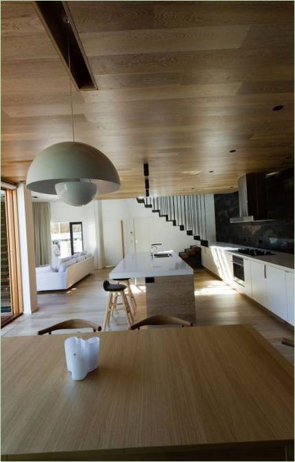 Spisestuen i det elegante landsted Open House Down Under