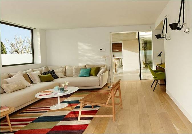 Stue interiør i en villa i Barcelona
