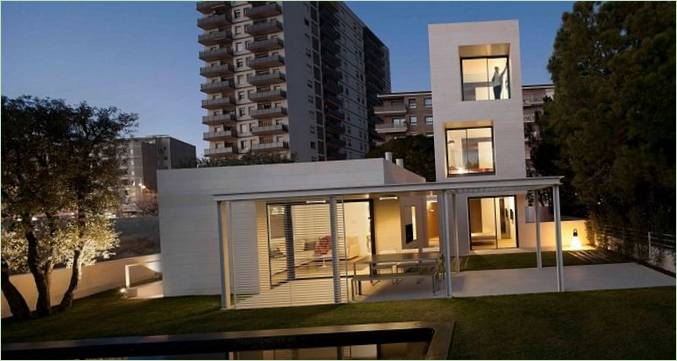 Det ydre af en villa i Barcelona