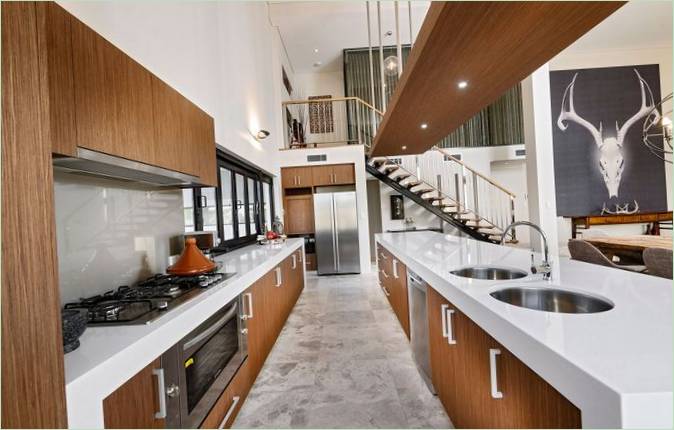 Indretning af køkkenet på Bletchley Loft