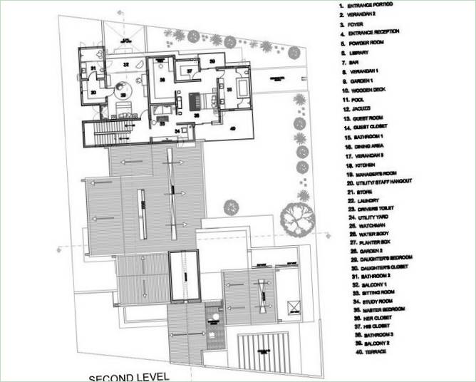 Grundplan af The Booke House af Khosla Associates