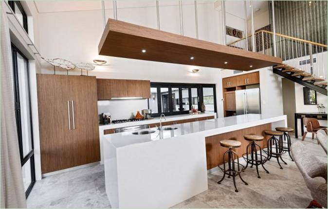 Indretning af køkkenet på Bletchley Loft