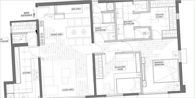 Hyggeligt interiør af et hjem af Millimeter Interior Design