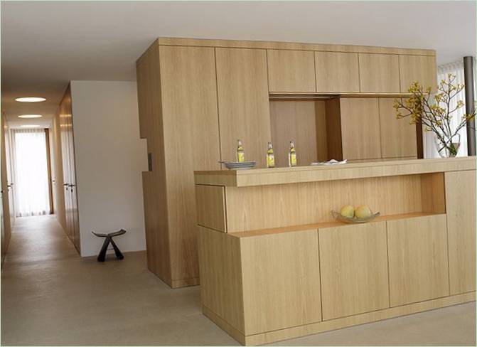 Moderne hus med udsigt over Alperne
