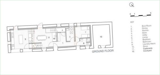 Grundplan for et landhus