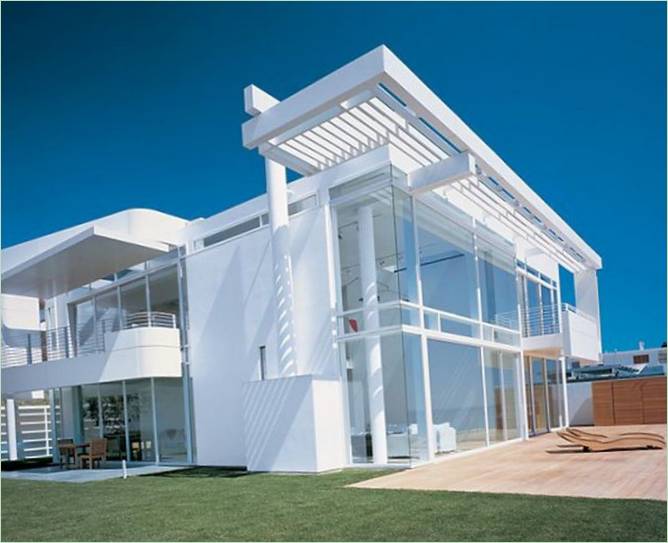 Richard Meier og Michael Palladino's California Beach House White Villa - Californien, USA