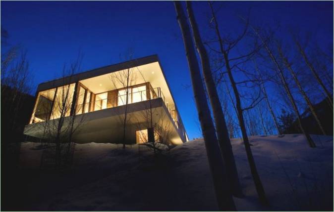 Designet af luksusvillaen Linear House i Colorado