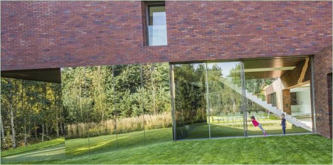 Skydedøre af glas til Living-Garden House