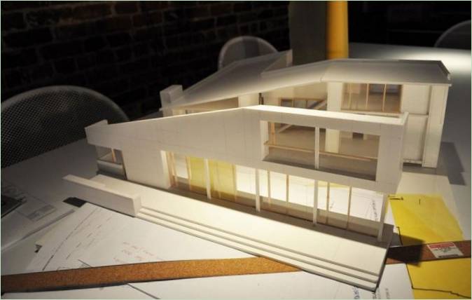 Indretning af Barrier Island House strandhus i USA