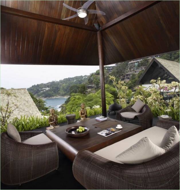 Villa Yin's terrasse i Thailand