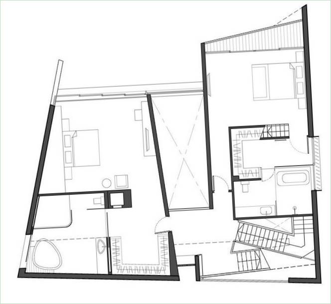 Den arkitektoniske indretning af Diamond House i Singapore