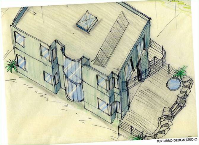 Plan for 3 Palms landhus i USA