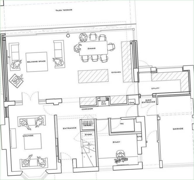 Romsey Road Mansion blueprint i England