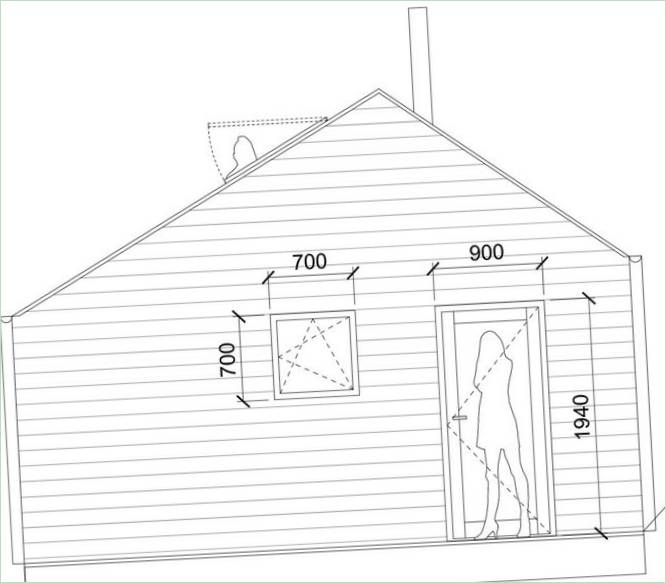 Husbåd facade plan