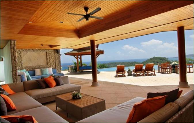Villa Rak Tawan terrasse med opholdsområde