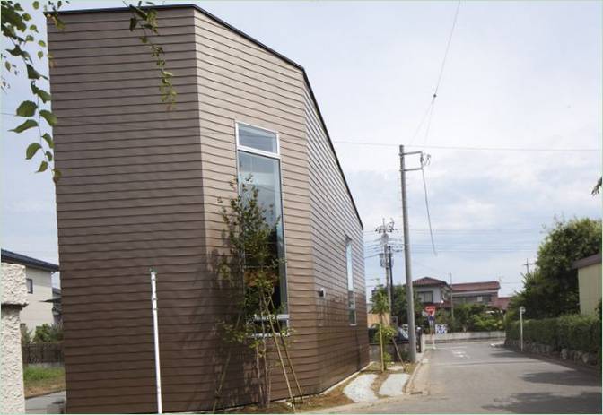 Facade af et usædvanligt hus i Saitama