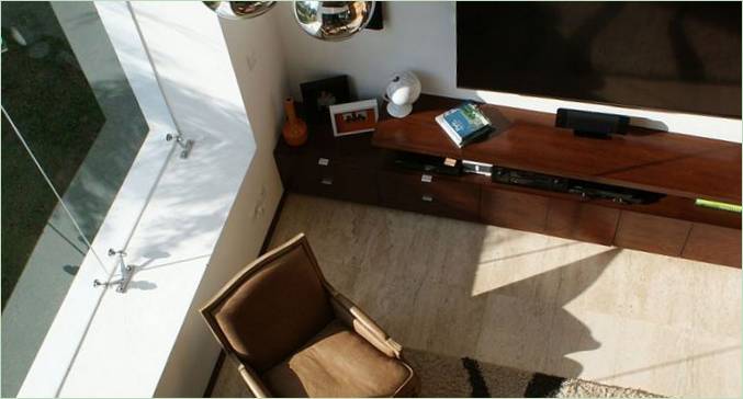 Stue i den private bolig Casa ATT. Dionne Arquitectos i Mexico