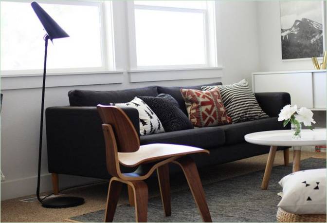 Moderne indretning af stuen