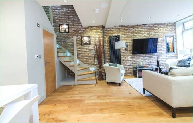 Trappe i det indre af Ruston Mews, London
