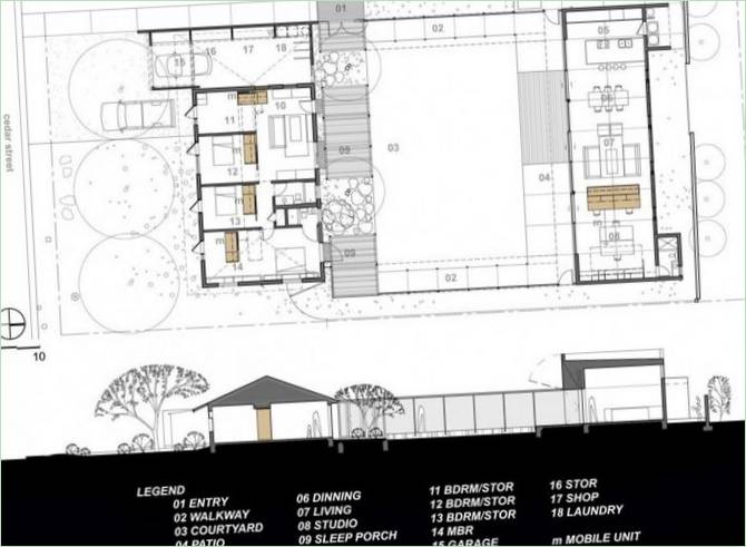 Grundplaner for Cedar Street Residence