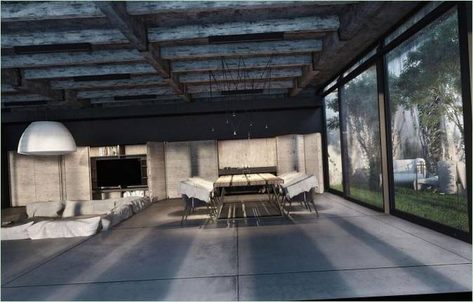 Da House af Igor Sirotov Architects tjener også som garagetag