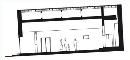 Grundplan af kirken med kapel