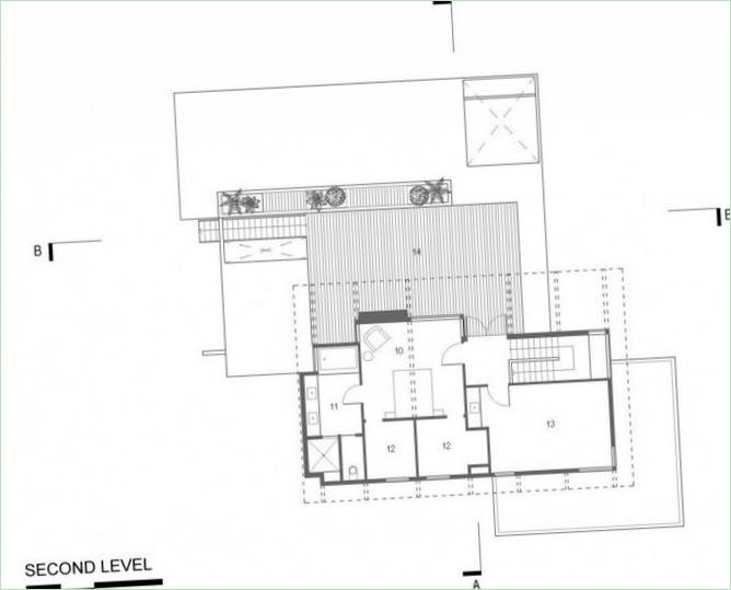 Barton Hills Residence byhusprojekt: Grundplaner