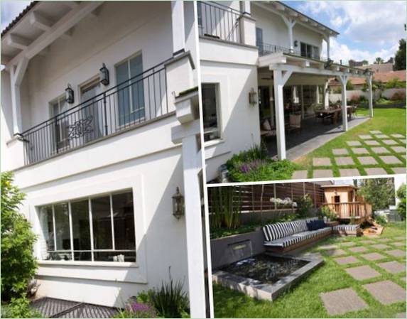 Facade på en moderne villa i Tel Aviv