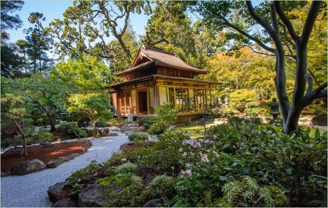 Chalet og have i japansk stil