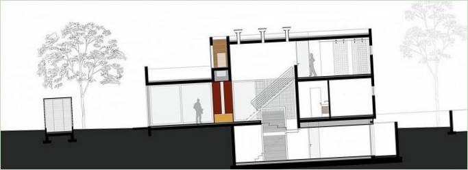 Skitseplan for et privat hus Valley House