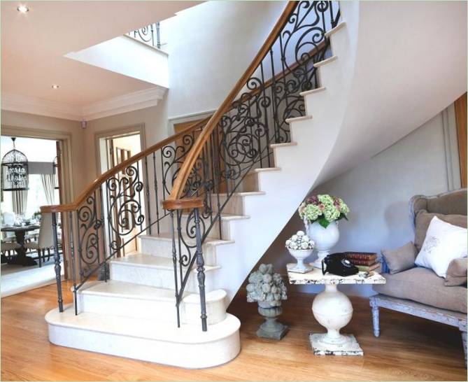 Den luksuriøse trappe på High View Manor i England