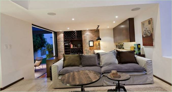Stue i den private bolig Casa ATT. Dionne Arquitectos i Mexico