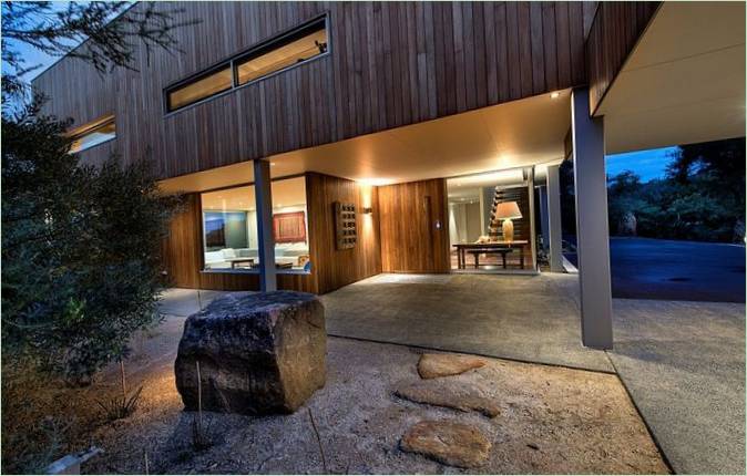 Baghaven til et strandhus i Australien