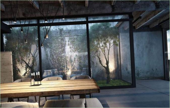 Da House af Igor Sirotov Architects tjener samtidig som garagetag